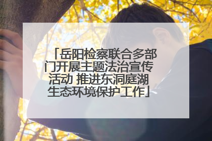 岳阳检察联合多部门开展主题法治宣传活动 推进东洞庭湖生态环境保护工作